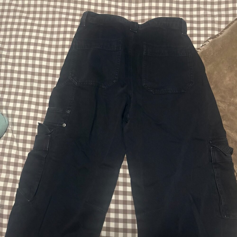 GAP Mid Rise Barrel Cargo Pants 4 Tall - Picture 3 of 5